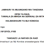 Nafasi Mpya 17 Za Kazi Kutoka Halmashauri ya Mji Kondoa