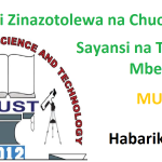 Sayansi na TeAda na Kozi Zinazotolewa na Chuo Kikuu chaknolojia Mbeya