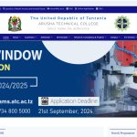 Ada, Fomu, Kozi na Sifa za Kujiunga na Chuo Cha Arusha Technical College