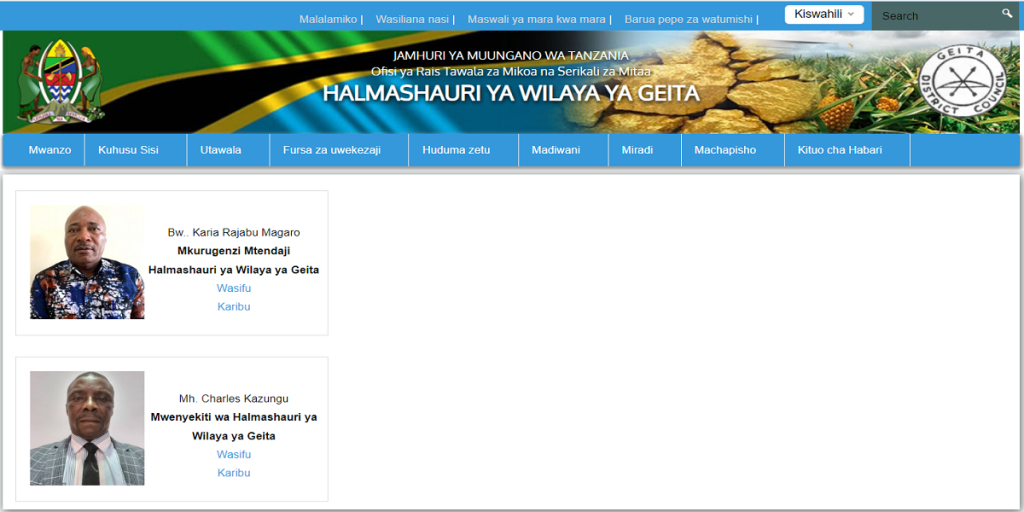 Nafasi za kazi Kutoka Halmashauri ya Wilaya ya Geita Septemba 2024