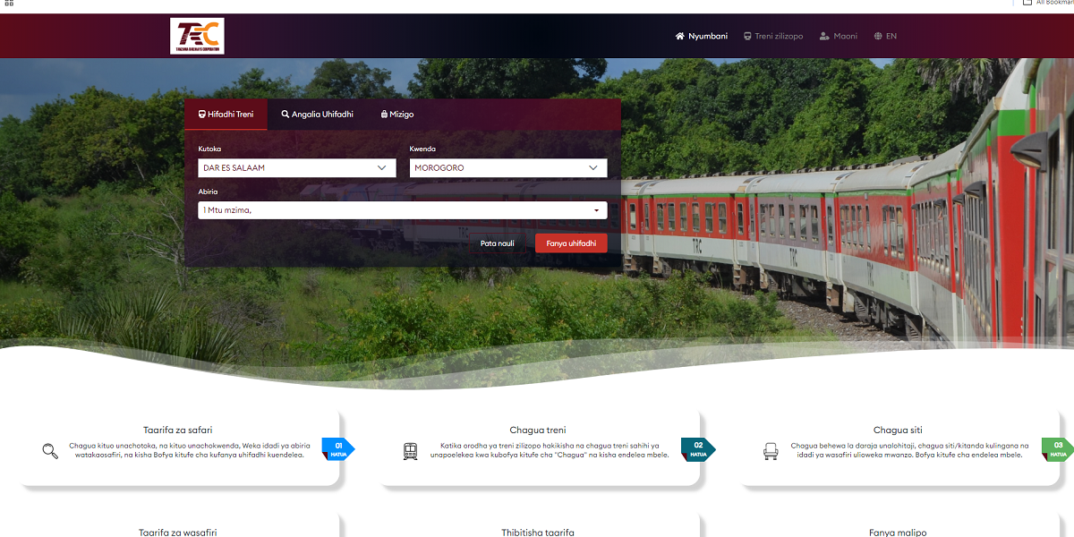 Jinsi Ya Kununua Tiketi Ya Treni Za GSR Online