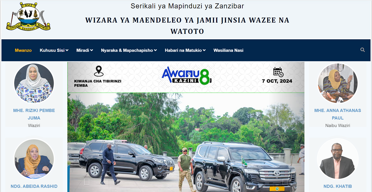 Wizara ya Maendeleo ya Jamii, Jinsia, Wazee na Watoto Zanzibar