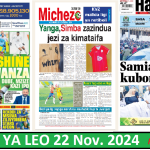 Habari Za Kwenye Magazeti ya Tanzania Leo Alhamisi 21 November 2024