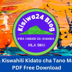 Notes za Kiswahili Kidato cha Tano Mada Zote PDF Free Download