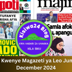 Habari za Kwenye Magazeti ya Leo Jumatatu 09 December 2024
