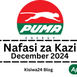 Nafasi za Kazi Puma Energy December 2024