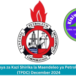 Nafasi Mpya za Kazi Shirika la Maendeleo ya Petroli Tanzania (TPDC) December 2024