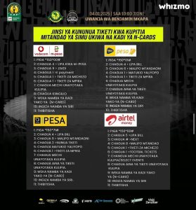 Vituo vya TIKETI Yanga SC vs TP Mazembe 04 January 2025