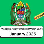 Walioitwa Kwenye Usaili MDA's NA LGA's Majina Ya Nyongeza January 2025
