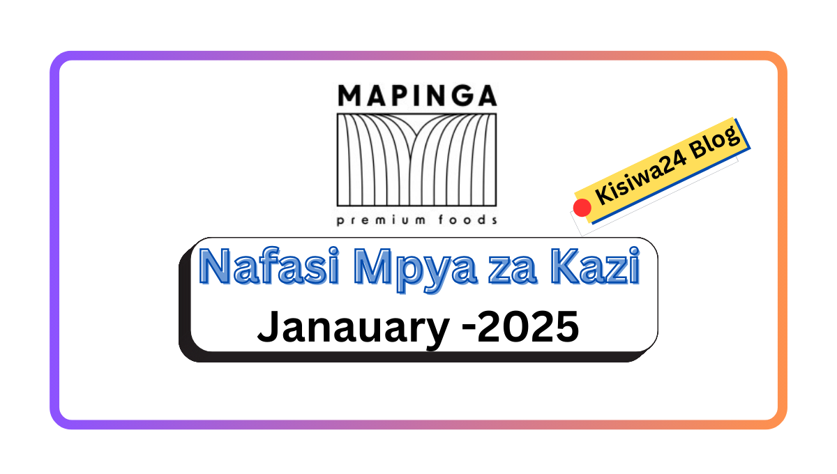 Nafasi za Kazi :- Warehouse Operator at Mapinga Premium Foods