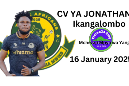 CV Ya Jonathan Ikangalombo Mchezaji Mpya wa Yanga