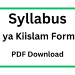 Elimu ya Dini ya Kiislam Syllabus for Ordinary Level I-IV 2025