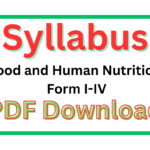 Food and Human Nutrition Syllabus for Ordinary Level I-IV 2025
