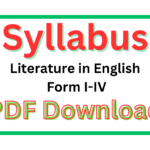Literature in English Syllabus for Ordinary Level I-IV 2025