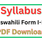 Kiswahili Syllabus for Ordinary Level I-IV 2025