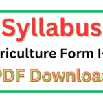 Agriculture Syllabus for Ordinary Level I-IV 2025