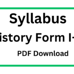History Syllabus for Secondary Schools I-IV 2025