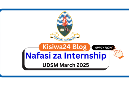 Nafasi 15 za Internship at UDSM March 2025