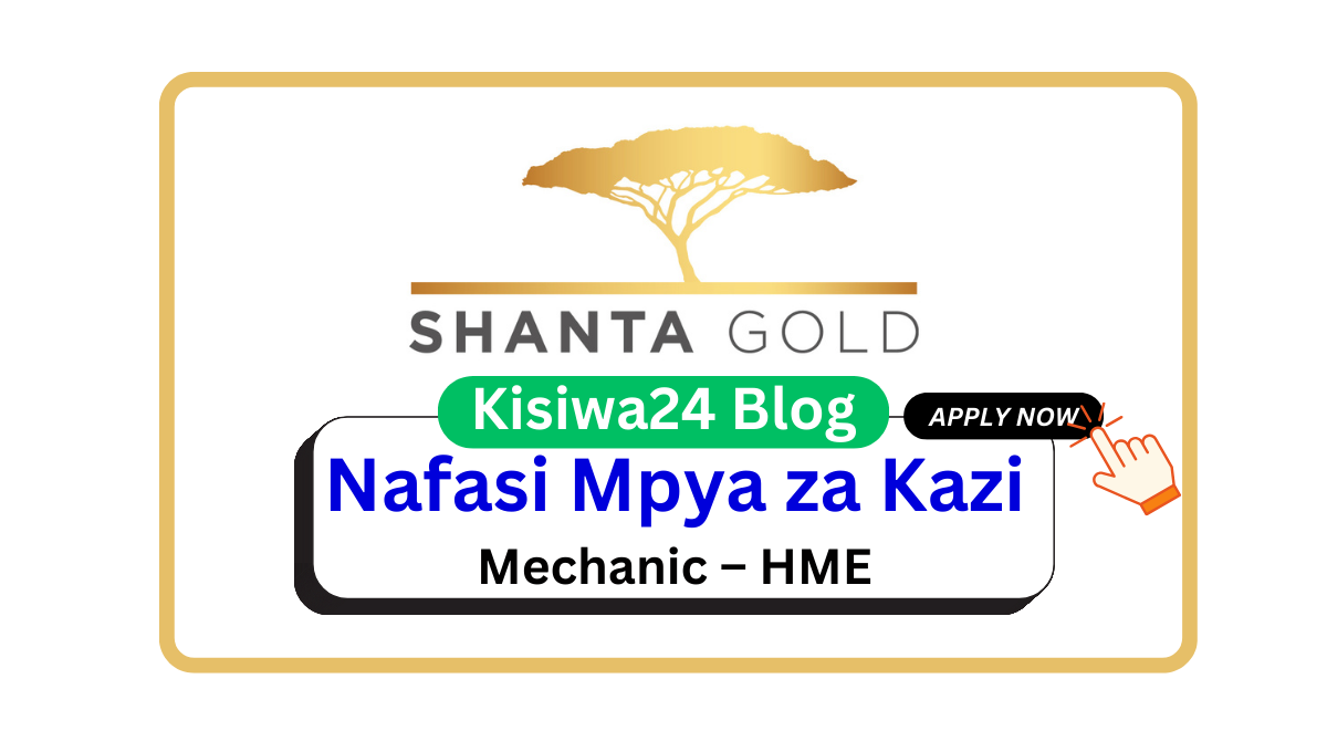 Nafasi za Kazi – Mechanic – HME at Shanta Gold March 2025 Nafasi za Kazi – Mechanic – HME at Shanta Gold March 2025