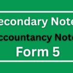 Accountancy Notes for form five All Topics