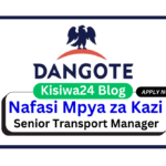 Nafasi za Kazi - Senior Transport Manager at Dangote Cement April 2025
