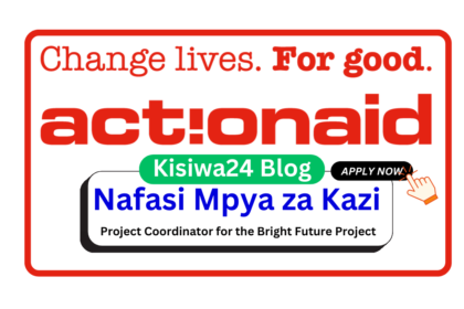 Nafasi za Kazi - Project Coordinator for the Bright Future Project at ActionAid April 2025