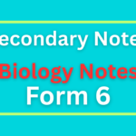 Biology Notes For Form Six