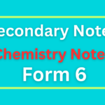 Chemistry Notes For Form Six