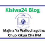 Majina Ya Waliochaguliwa Chuo Kikuu Cha IFM