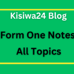 Form One Notes