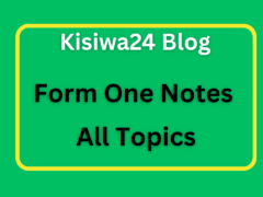 Form One Notes All Subjects