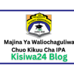 Majina Ya Waliochaguliwa Chuo Kikuu Cha IPA