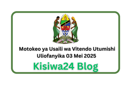 Motokeo ya Usaili wa Vitendo Utumishi Uliofanyika 03 Mei 2025