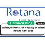 Waiter/Waitress Job Vacancy at Johari Rotana MAY 2025