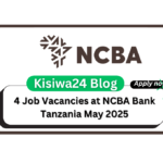 4 Job Vacancies at NCBA Bank Tanzania May 2025