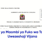 Fomu ya Maombi ya Fuko wa Taifa wa Uwezeshaji Vijana