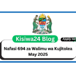 TAMISEMI: Nafasi 694 za Walimu wa Kujitolea May 2025