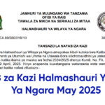 Nafasi 8 za Kazi Halmashauri Ya Wilaya Ya Ngara May 2025