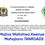 PDF ya Majina Walioitwa Kwenye Usaili wa Mahojiano TANROADS