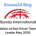 Nafasi za Kazi Driver Team Leader at Sunda International May 2025