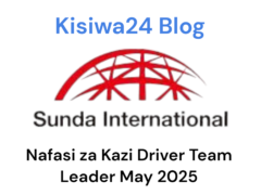 Nafasi za Kazi Driver Team Leader at Sunda International May 2025