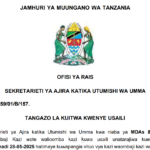 MAJINA Walioitwa Kwenye Usaili MDAs & LGAs May 2025
