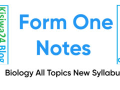 Biology Notes Form One New Syllabus