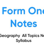 Geography Notes Form One
