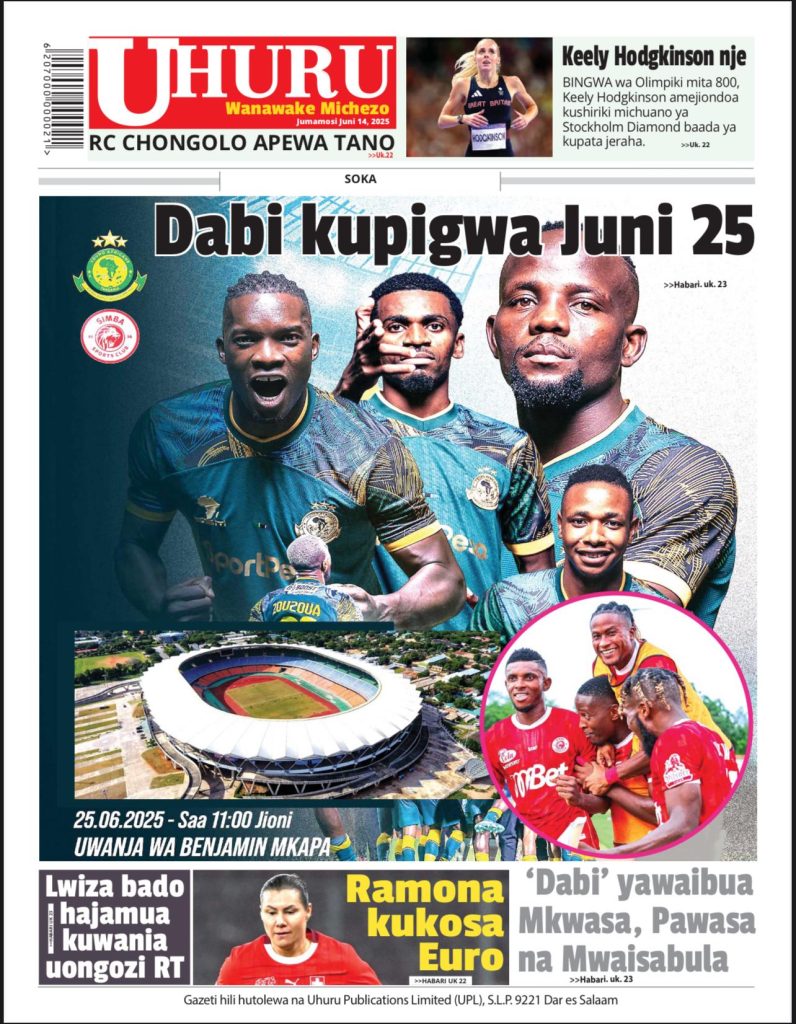 MAGAZETI ya Leo Jumamosi 14 June 2025