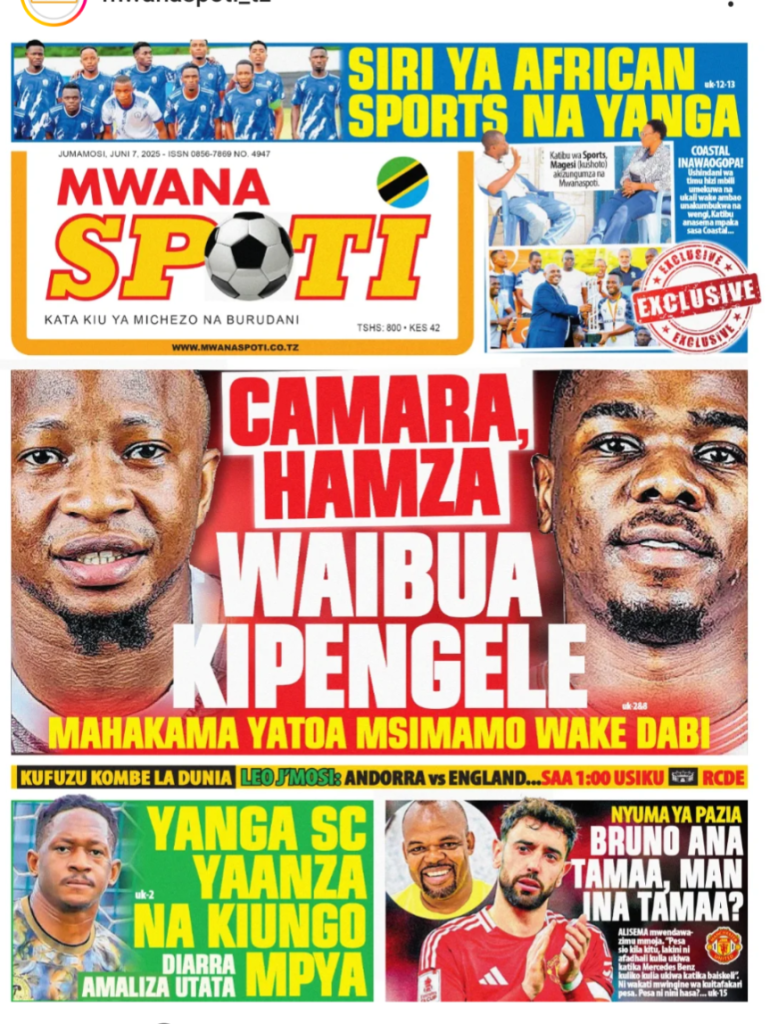 MAGAZETI ya Leo Jumamosi 07 June 2025