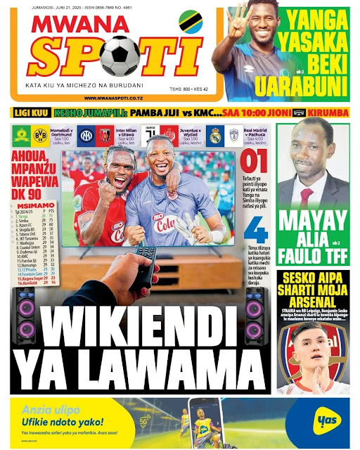 MAGAZETI ya Leo Jumapili 22 June 2025