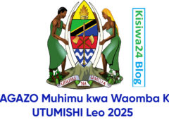 MATAGAZO Muhimu kwa Waomba Kazi UTUMISHI Leo MATAGAZO Muhimu kwa Waomba Kazi UTUMISHI Leo