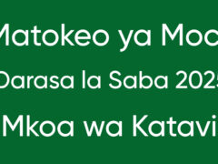 MATOKEO ya Mock Darasa la Saba Mkoa wa Katavi 2025