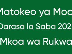 MATOKEO ya Mock Darasa la Saba Mkoa wa Rukwa 2025